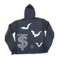 “BLACK” FUND$ OVER FEELINGZ OVERSIZED CROPPED HOODIES