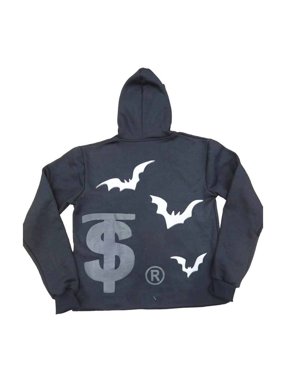 “BLACK” FUND$ OVER FEELINGZ OVERSIZED CROPPED HOODIES