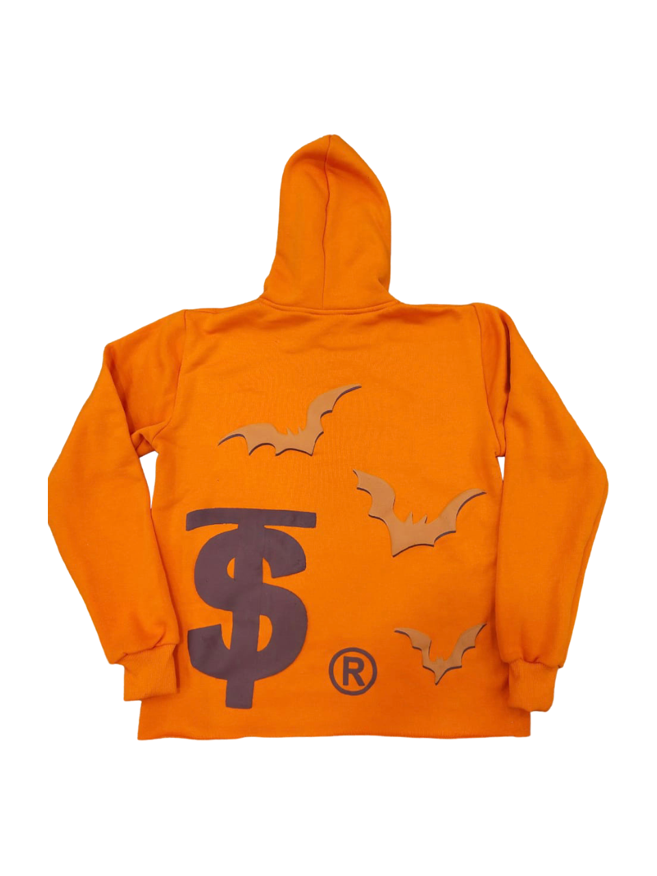 “ORANGE & BROWN” FUND$ OVER FEELINGZ OVERSIZED CROPPED HOODIES