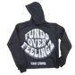 “BLACK” FUND$ OVER FEELINGZ OVERSIZED CROPPED HOODIES