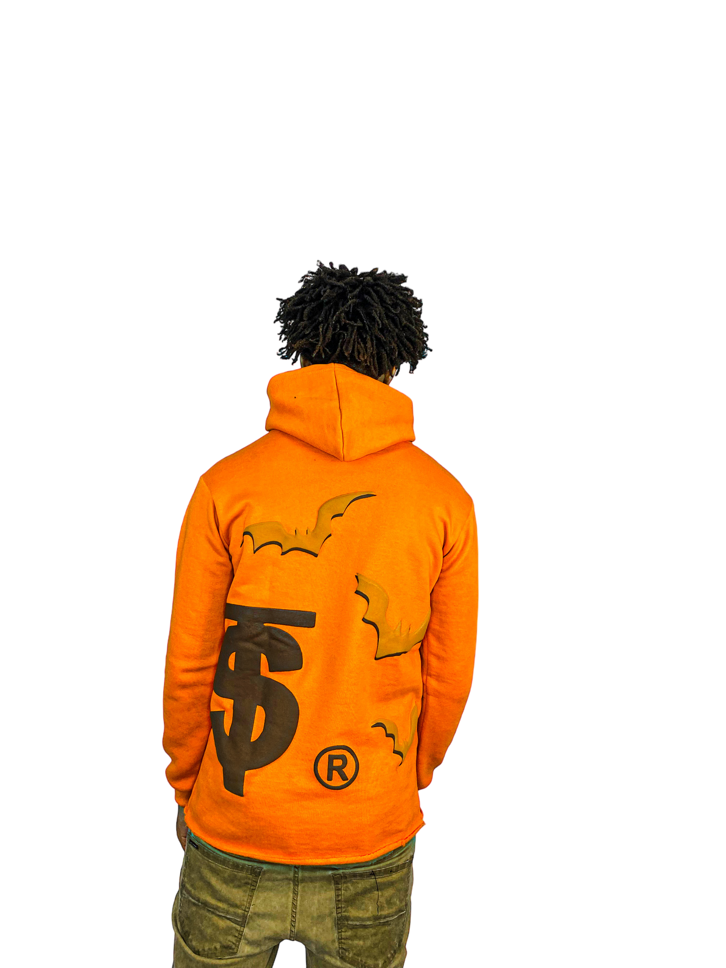 “ORANGE & BROWN” FUND$ OVER FEELINGZ OVERSIZED CROPPED HOODIES