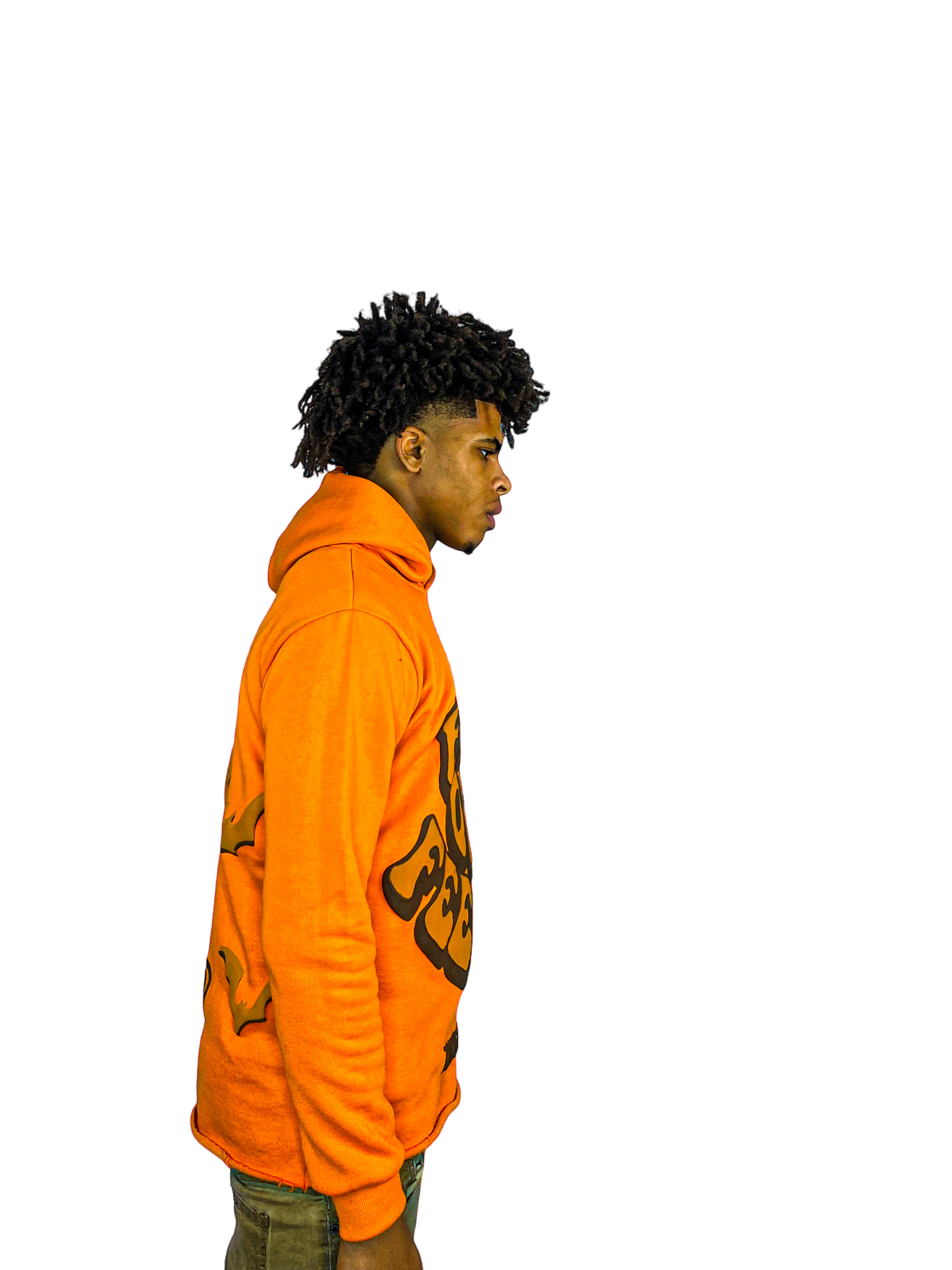 “ORANGE & BROWN” FUND$ OVER FEELINGZ OVERSIZED CROPPED HOODIES