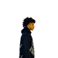 “BLACK” FUND$ OVER FEELINGZ OVERSIZED CROPPED HOODIES
