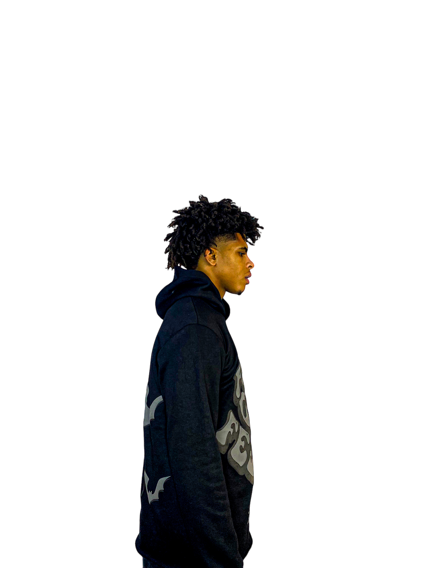“BLACK” FUND$ OVER FEELINGZ OVERSIZED CROPPED HOODIES